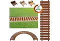 Floranica Gartensteg Gartenweg aus Holz Gartentritte Holzweg aus Lärche, 30x100 cm, Braun, 1-St., Rollweg Ausrollbarer Gehweg rutschfeste Oberfläche