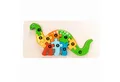 GICO Steckpuzzle Holzpuzzle Dino mit Zahlen von 1 bis 10- 3915, Puzzleteile