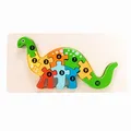 Holzpuzzle Dino mit Zahlen von 1 bis 10- 3915