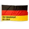 Smart-Planet Deutschland Flagge 150 x 90 cm für Fahnenmast mit Messing-Ösen, Deutschlandfahne, Wetterfeste strapazierfähige Hissfahne aus Polyester