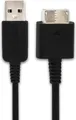 subtel USB Kabel 1m kompatibel mit Sony PS Vita (PCH-1000 / PCH-1004) / PS Vita (PCH-1100 / PCH-1104) Ladekabel System Connector auf USB A 2.0 Datenkabel schwarz PVC