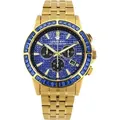 Louis XVI XLXVI1132 Herrenuhr Majesté Iced Out Baguette 43mm 5ATM - Goldfarben/Blau
