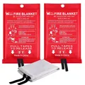 Löschdecke für küche  2 Packung Feuerlöschdecke DIN EN 18692019 Sicherheit Gl...