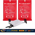 Feuerlöschdecke 1x1m DIN EN 1869 Brandschutz Glasfaser