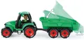 Lena Truckies Traktor 38cm Grün Sandkasten Spielzeug abnehmbarer Anhänger ab 2