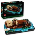 LEGO Ideas Schwimmende Otter - Modellbau für Erwachsene - 3D Puzzle mit Seeotter Figuren (Mutter & Jungtier) - DIY Deko für Regal oder Wohnraum - Geschenkidee für Kunst- & Bastelfans - 21366