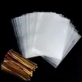 Faburo 200 Stück Cellophantüten Klar 8x12cm Süßigkeiten Tütchen Transparent