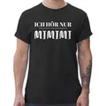 Shirtracer T-Shirt Ich höre nur mimimi Sprüche Statement mit Spruch schwarz 3XL