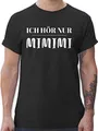 T-Shirt Herren - Sprüche Statement mit Spruch - Ich höre nur mimimi - 3XL - Schwarz - t Shirts männer Sarkasmus witzigen sprüchen mimimimi Oberteil Herr Spruchshirt spruche mi t- Shirt