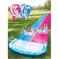 Wasserrutsche, 22.5ft Garten-Wasserrutsche, Wasserpark, Kinder, Blau-Rosa, Sp...