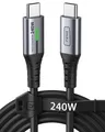 INIU USB C auf USB C Kabel, 240 W 2 m Schnellladekabel, geflochtenes USB C auf USB C Handy-Ladekabel für Samsung S24, S23, Laptops, Tabletten, Switch, Steam Deck usw