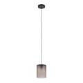 EGLO Hängelampe Colomera, Pendelleuchte über Esstisch, elegante Esszimmerlampe aus Metall in Schwarz und Rauchglas, E27 Fassung, Ø 15 cm