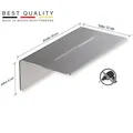 Duschablage Edelstahl sichere Verklebung, 20 cm breit, Duschregal - PHOS Design