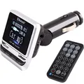 A-E02C KFZ FM Transmitter mit MP3 Player & Freisprechanlage - Bluetooth, USB, SD-Karte, LCD-Display, Unterstützt WAV/MP3/WMA, A2DP für exzellenten Klang, Kompatibel mit Allen KFZ-Typen