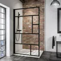 Schulte Alexa Style 2.0 Black Style Duschwand Walk-In Dekor Atelier 1 Schwarz...