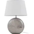 Lindby Tischlampe Florentino 9626183 in Weiß aus Textil 1-flammig E27 Wohnzimmerleuchte