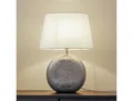 Tischlampe Florentino Lindby, weiß / opal, für Wohn- / Esszimmer, Textil / Stoff / Seide, Tischlampe