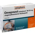 OMEPRAZOL-ratiopharm SK 20 mg magensaftr.Hartkaps. 14 St. PZN 06113366
