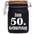 Spardose zum 50. Geburtstag Geld Geschenk Idee Schwarz L