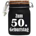 Spardose Geld Geschenk Ideen 50. Geburtstag Schwarz Größe L 1 Liter