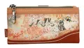 Anekke | Geldbörse All-in-One Weich Kollektion Flowers | Große Kartenhalter und Münzfach Damen Original Inspiration 60er Jahre | 20 x 11 x 4 cm | Farbe Camel, braun, 20 x 11 x 4 cm