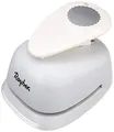 Rayher Hobby 8964300 Motivstanzer Rund/Kreis, mit Zierrand, 6,35cm- 2,5 Zoll, geeignet für Papier/Karton, Transparente