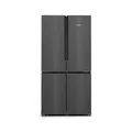Siemens KF96NAXEA iQ500 French Door Kühlschrank, 183 x 91 cm, 405 L Kühlen + 200 L Gefrieren, hyperFresh längere Frische, noFrost nie wieder abtauen, superCooling schnellere Kühlung, Edelstahl Schwarz