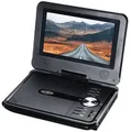 REFLEXION DVD7002N LCD-Monitor mit DVD-Player, Stereo, Akku, 7 Zoll (17,7 cm) USB, SD-Slot, 12V Auto-Adapter, 180 Grad drehbar/klappbar, Elektronisches Antischocksystem