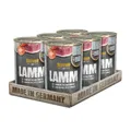Belcando Lamm mit Reis und Tomaten - Nassfutter mit Distelöl für Haut & Fell 6x400g, Nassfutter für: Hunde