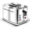 Salente ToastMax Toaster mit Digitalanzeige, Edelstahl - Silber