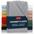 Blumtal Spannbettlaken, Grau, Textil, 140x200 cm, Oeko-Tex® Standard 100, Schlaftextilien, Bettwäsche, Bettlaken