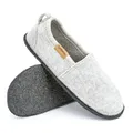 Gottstein Alpaka Slipper Homely für Damen & Herren - Hausschuh aus 100% Alpaka-Wolle Grey, 37