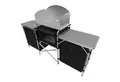 24Move Campingschrank Campingküche CAMPO Alu Outdoorküche (faltbar, inkl. Windschutz und Tragetasche) mit Arbeitsplatte und Staufächern