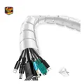 Kabelschlauch Selbstschließend 16mm Weiß 2x1,5m Kabel