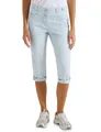 Cecil Mid Waist Slim Leg Hose mit Turn-Up Diamond Blue 36