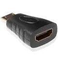 POPPSTAR HDMI Adapter (HDMI Buchse auf Mini HDMI Stecker), Full HD 1080p, 4k UHD 2160p, vergoldete Kontakte