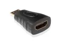 Poppstar HDMI-Adapter Mini HDMI Stecker zu HDMI Buchse HDMI-Adapter Mini HDMI Stecker zu HDMI Buchse, HDMI Adapter (HDMI Buchse auf Mini HDMI Stecker), vergoldete Kontakte