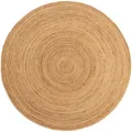 benuta Pure Juteteppich Jutta Hellbraun ø 120 cm - Naturfaserteppich aus Jute