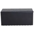 Siena Garden Kissenbox Portofino, 340 L, Rattan/Holzoptik, anthrazit schwarz