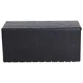 Kissenbox SIENA GARDEN "Portofino", grau (anthrazit), B:55cm H:56cm T:124cm, Kunststoff, Aufbewahrungsboxen, 340 L, Rattan/Holzoptik, anthrazit