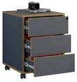 VCM Rollcontainer | Beistellcontainer mit DREI Schubladen | Maße ca. H. 50 x B. 39 x T. 45 cm | Bürocontainer abschließbar - Salia