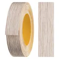 haggiy Melaminkanten-Band selbstklebend 18mm x 5m I Sicherer Halt ohne Bügeln durch Acrylkleber I Kantenumleimer, Furnier für Regalbretter/Holzplatten (Bootega hell)