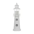 Grafelstein Leuchtturm White Ocean weiß aus Metall H37cm Windlicht Deko Beach House