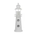 Grafelstein Dekoobjekt Leuchtturm WHITE OCEAN weiß aus Metall H37cm Windlicht Deko Beach Hous
