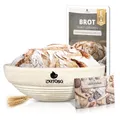 Exitoso Gärkörbchen Gärkorb für Brot rund Peddigrohr 25cm inkl. E-Book Rezepte