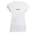 adidas Damen Essentials Linear Cotton Shirt, White/Black, M