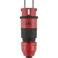 ABL Professional Stecker rot 100000069 mit schwarz gummierter Grifffläche (CEE 7/7) (100000069)