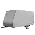 Wiltec Wohnwagen Schutzhülle Größe M 520 x 225 x 220 cm Plane, Abdeckplane für Caravan und Wohnmobil, Wohnwagenplane aus PP, Schutzhaube Abdeckung