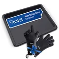 VIOKS Set aus Backblech 466 x 385 x 25 mm Ersatz für Backblech AEG Backofen 14002049002/9 und 2 Ofenhandschuhe Hitzebestaendig & Backen Zubehör
