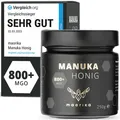 Manuka Honig 800 MGO + 250g im Glas lichtundurchlässig, kein Plastik  laborg...